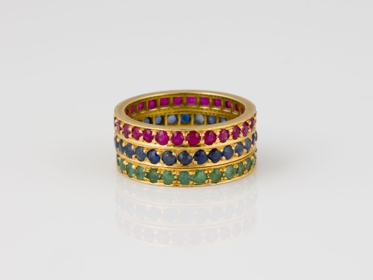 Auction 148<br>TRICOLOR RING SET