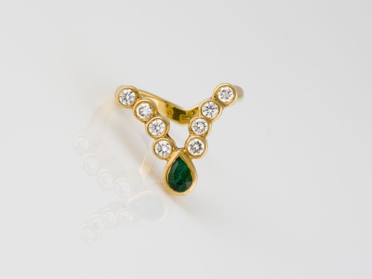 Picture SMARAGD BRILLANT RING
