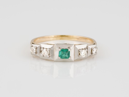 Picture SMARAGD-BRILLANT-RING