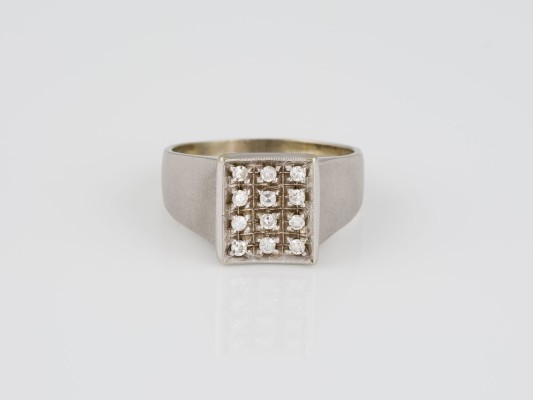 Picture SIEGELRING MIT ACHTKANT DIAMANTEN