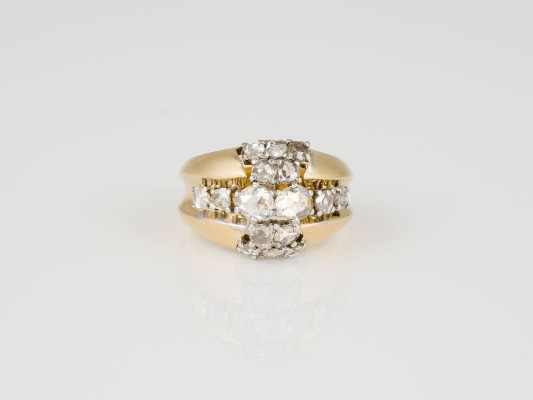 Picture ROSENDIAMANTEN KREUZ RING