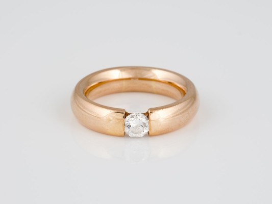 Bild MASSIVER ROSÉGOLD SPANNRING
