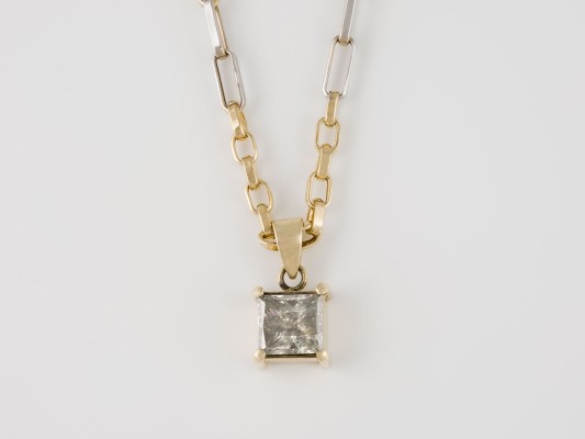 Bild KETTE MIT GROßEM DIAMANT ANHÄNGER