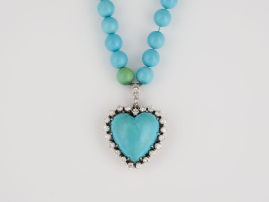 Bild TÜRKIS COLLIER MIT HERZANHÄNGER