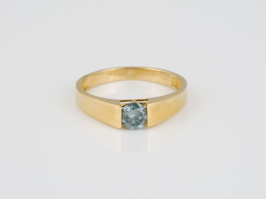 Picture FANCY BLAUER BRILLANT RING