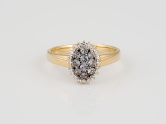 Picture ALEXANDRIT ENTOURAGE RING