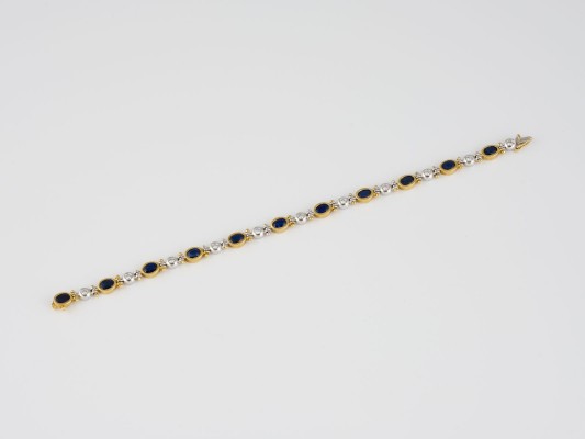 Picture BICOLOR ARMBAND MIT SAPHIREN UND BRILLANTEN