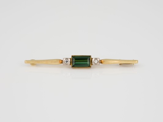 Picture TURMALIN DIAMANT BROSCHE