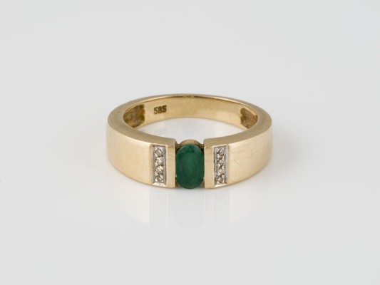 Picture SMARAGD DIAMANT SPANNRING