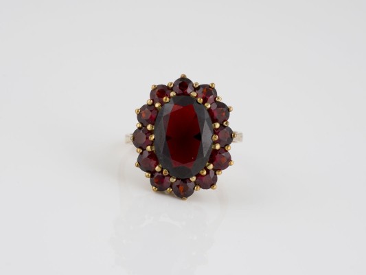 Picture GROßER GRANAT COCKTAIL RING