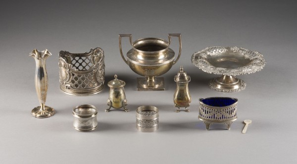 Bild SAMMLUNG VON NEUN SILBEROBJEKTEN