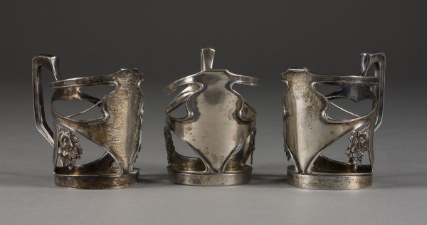 Picture DREI JUGENDSTIL - PUNSCHGLASHALTER