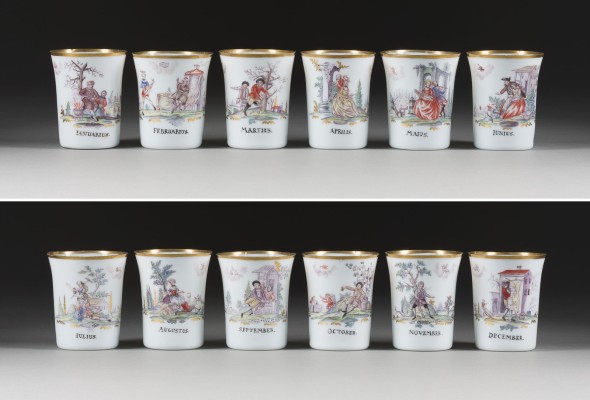 Auction 150<br>ZWÖLF MONATSBECHER MIT STERNZEICHEN