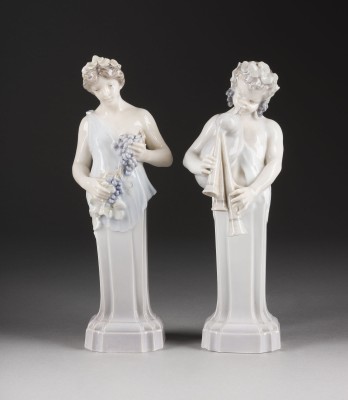 Bild FAUN MIT DUDELSACK UND FRAU MIT WEINTRAUBEN