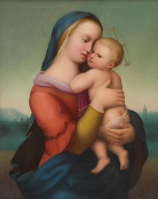 Auction 150<br>PORZELLANBILDPLATTE 'MADONNA TEMPI'