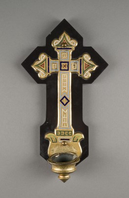 Picture WEIHWASSERSCHALE MIT CLOISONNÉ-KREUZ