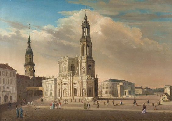 Auktion 150<br>BILDERUHR 'DRESDENER HOFKIRCHE'