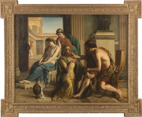 Auktion 150<br>ODYSSEUS WIRD VON DER BLINDEN AMME EURYKLEIA ERKANNT (ULYSSE RECONNU PAR EURYCLÉE (Originaltitel)), 1849