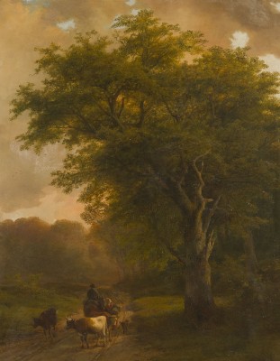 Auktion 150<br>WALDWEG MIT REISENDEN