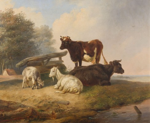 Auktion 150<br>KÜHE UND ZIEGEN AUF DER WEIDE, 1845