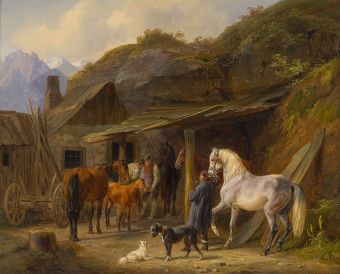 Auktion 150<br>SCHMIEDE IN EINEM GEBIRGSDORF, 1847