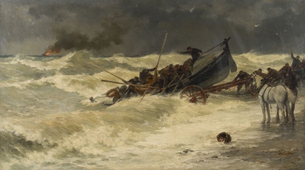 Auktion 150<br>DIE FISCHER VOM BRENNENDEN SCHIFF KOMMEN AN LAND