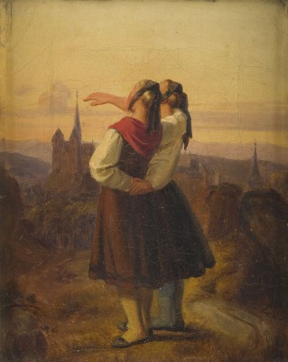 Auktion 150<br>ZWEI FREUNDINNEN VOR DER SILHOUETTE DES LIMBURGER DOM
