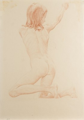 Bild KNIEENDER KNABENAKT, um 1905