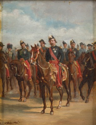 Auktion 150<br>NAPOLEON III MIT SEINEM STAB WÄHREND DES ITALIENISCHEN FELDZUGS VON 1859