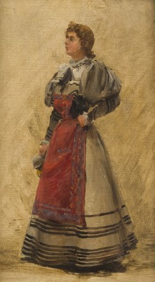 Auktion 150<br>ÖLSTUDIE EINER FRAU MIT KRUG