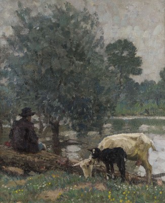 Auktion 150<br>FISCHER UND ZIEGEN AM SEEUFER, um 1914