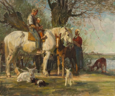 Auktion 150<br>LÄNDLICHE IDYLLE. BAUERNFAMILIE AUF DEM HOF