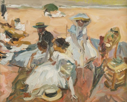 Auktion 150<br>UNTER DEN SONNENSCHIRMEN AM STARND VON ZARAUTZ