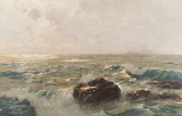 Auktion 150<br>MEERESBRANDUNG VOR SYLT BEIM SONNENUNTERGANG