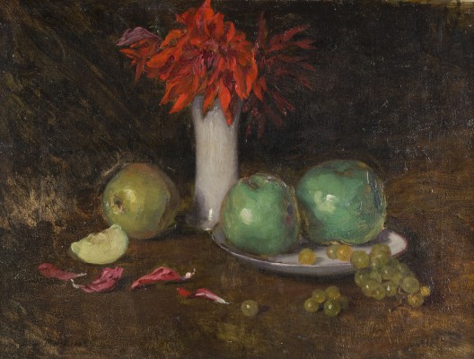 Auktion 150<br>STILLLEBEN MIT ÄPFELN UND BLUMEN