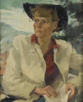 Auction 150<br>PORTRÄT EINER FRAU MIT HUT