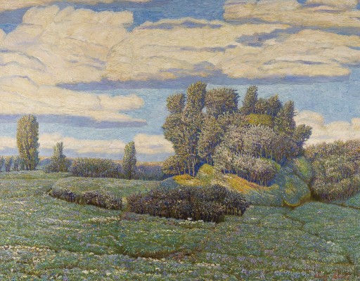 Auktion 150<br>LANDSCHAFT MIT BLÜHENDEM FELD