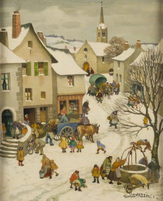 Auktion 150<br>ZWEI BELEBTE STADTANSICHTEN