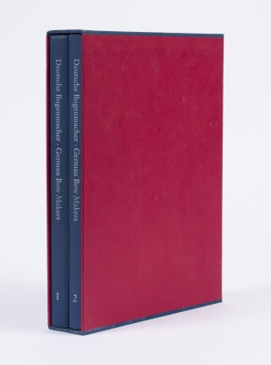 Auktion 150<br>DEUTSCHE BOGENMACHER DOPPELBAND BUCH I UND II - GRÜNKE, SCHMIDT, ZUNTERER