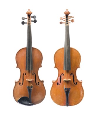 Auction 150<br>ZWEI VIOLINEN 'STAINER' UND 'PETRUS GUANERIUS' UND VIOLINBOGEN 'DODT'