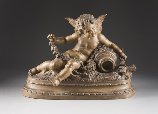 Picture SITZENDER ENGEL ALS BACCHUS MIT KRUG