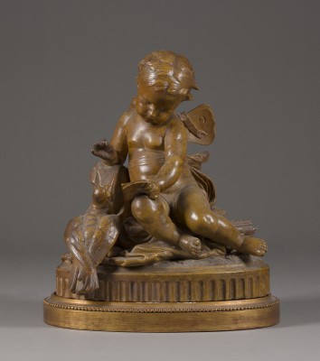 Picture PUTTO ALS AMOR MIT TAUBE UND LIEBESBRIEF