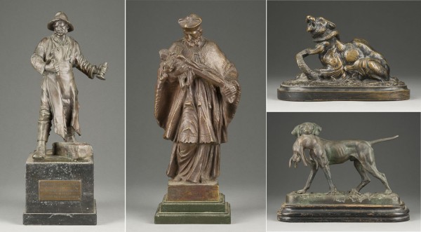 Auction 150<br>KONVOLUT VON VIER BRONZEFIGUREN (HOULET, REUSCH, MÈNE UND HEGE)