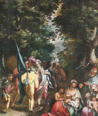 Auction 150<br>ALTTESTAMENTARISCHE SZENE: DAS VOLK DER ISRAELITEN IN DER WILDNIS, UM 1600-1605