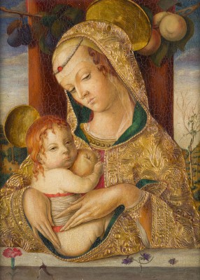 Auction 150<br>MADONNA MIT KIND, EINEN APFEL HALTEND