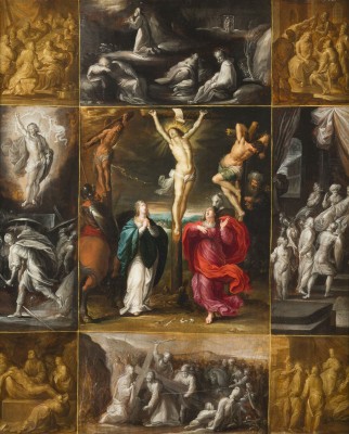 Auktion 150<br>PASSIONSTAFEL MIT SZENEN AUS DEM LEBEN CHRISTI