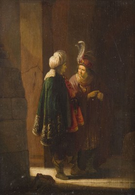 Auction 150<br>ZWEI ORIENTALEN IM GESPRÄCH (MÖGLICHERWEISE DAVID AM HOFE SAULS)
