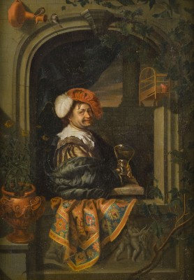 Auction 150<br>SELBSTBILDNIS MIT WEINGLAS AM FENSTER (NACH 1670)