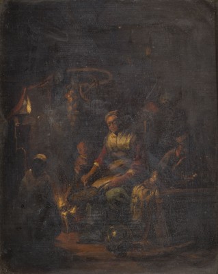 Auction 150<br>INTERIEUR MIT EINER BAUERNFAMILIE IN DER KÜCHE BEIM KOCHEN