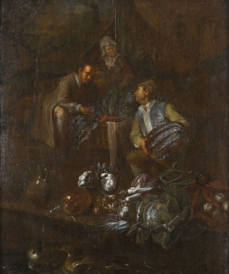 Auktion 150<br>MARKTSZENE MIT GEMÜSEHÄNDLER